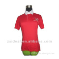 Ladies' heavy cotton short sleeve custome rugby shirt